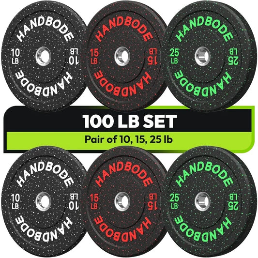 2-Inch Bumper Plates High Bounce, Weight Plate Set 45/100/160/190/260/300lb