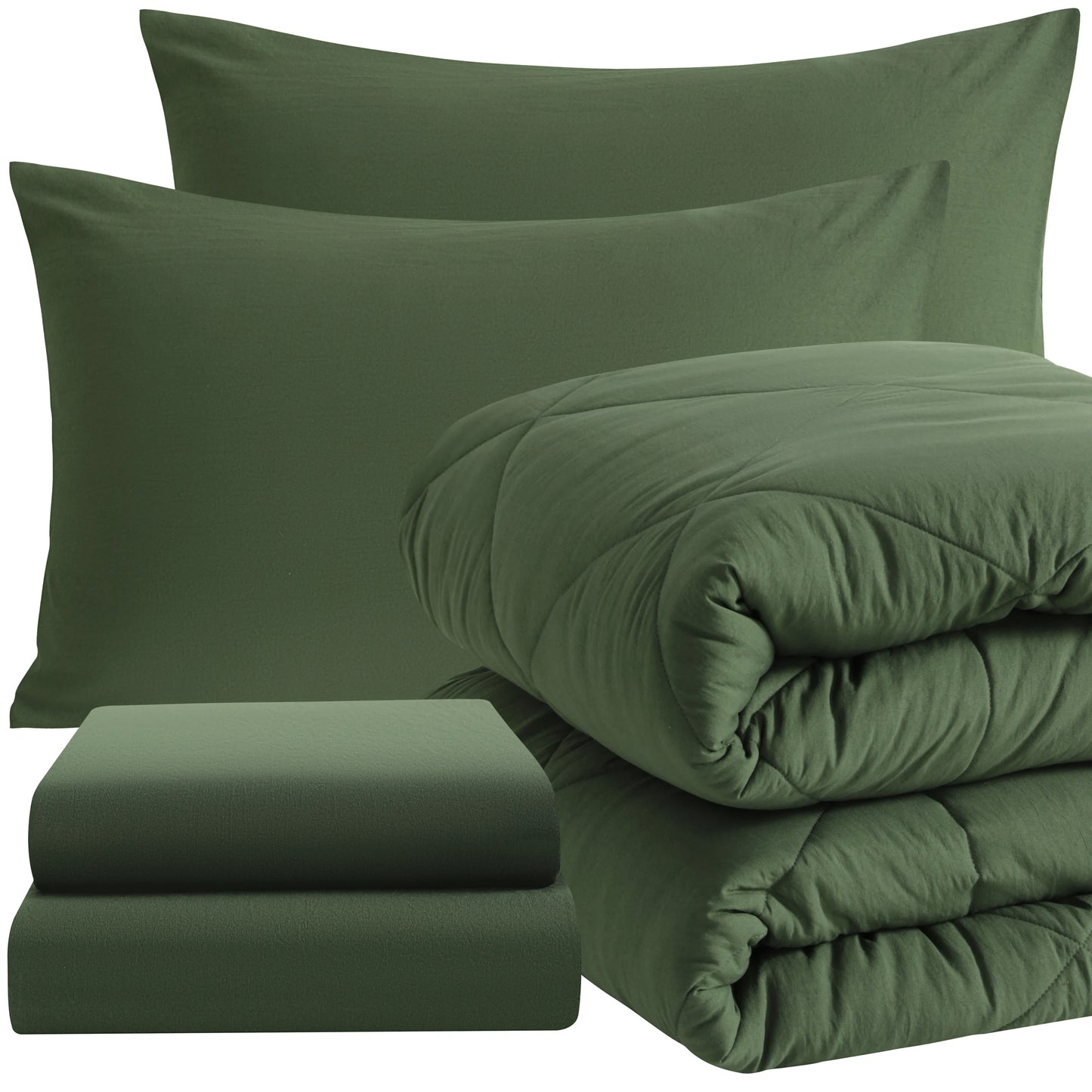 5 Piece Twin Bedding Comforter Set, Breathable Bed in a Bag, Includes Comforter, Fitted Sheet, Top Sheet and Pillowcases