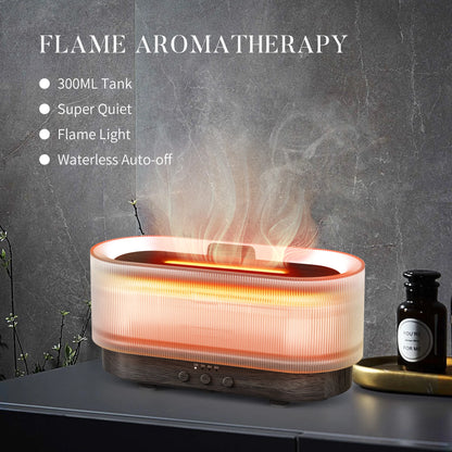 Air Humidifier, Small Size, Ultrasonic Cool Mist Maker, Aroma Diffuser Led Essential Oil Flame Lamp