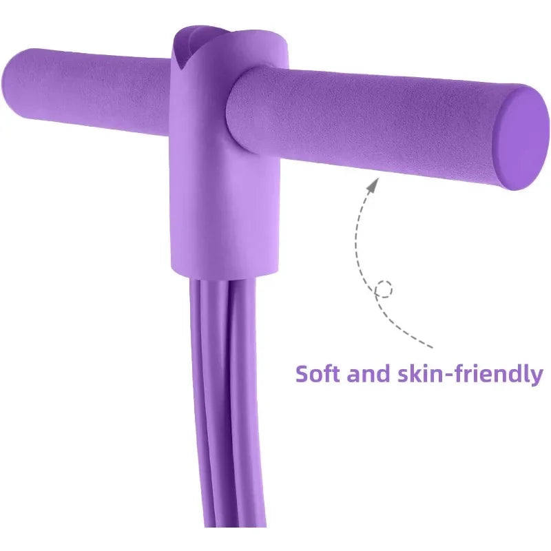 4-Level Resistance Band Tensioner with Non-Slip Handles - Home Fitness Equipment for Abdominal Muscle Training