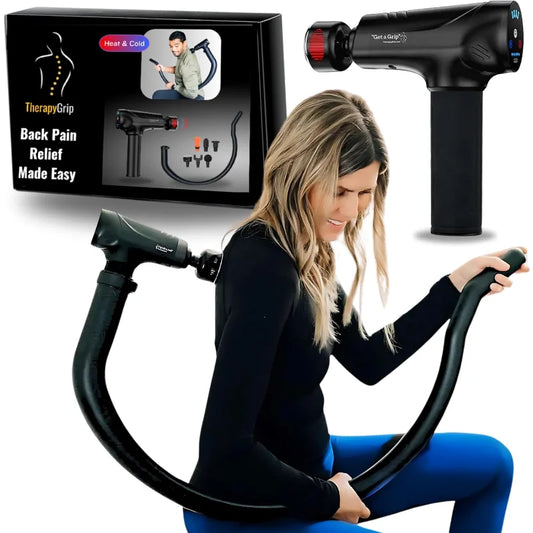 Professional Grade Massage Gun - Deep Tissue Back Massager, Pain Relief, Innovative Full-Body Extension Handle