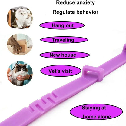 Adjustable Natural Calming Collar For Cats/Dogs, Anxiety Pheromone Reducing