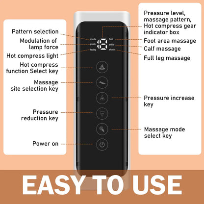 3- in-1 Leg Massager, Air Compression Boots, Breathable, Thermal Pressure