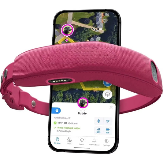 GPS Wireless Dog Fence, Training Collar, Real-Time Tracking, Waterproof