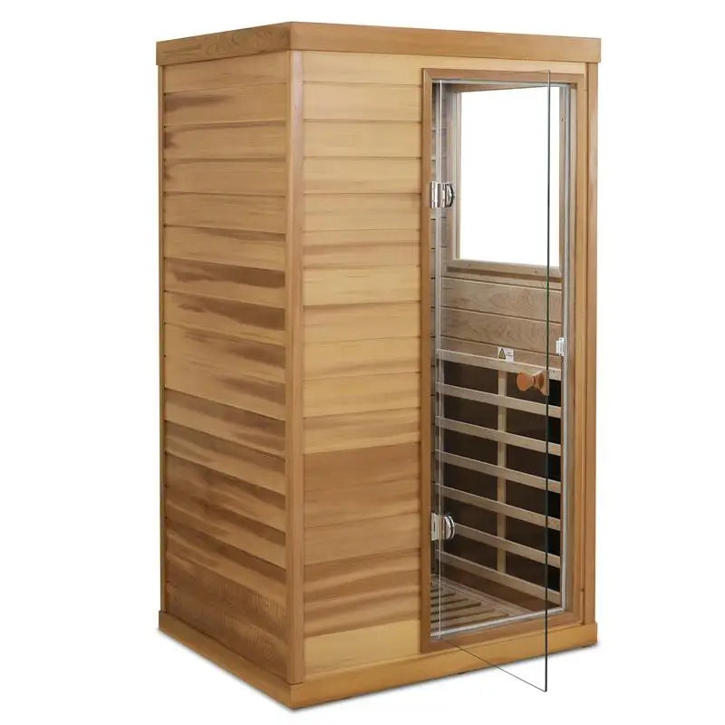 One-Person, Infrared Sauna, Right Glass Door, Indoor Use