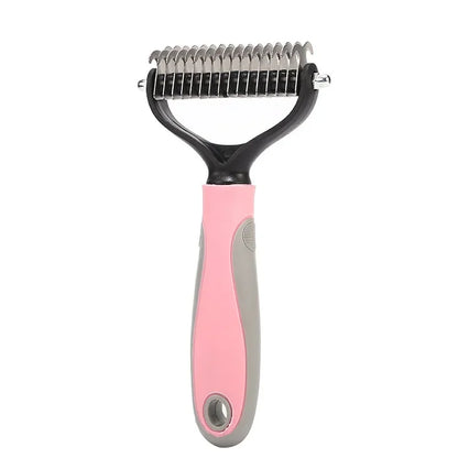 Pets Fur Knot Cutter Dog Grooming Shedding Tools Pet Hair Removal Comb Brush Double sided