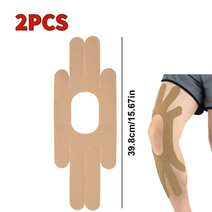 Pre-Cut Knee Kinesiology Tape, Elastic, Breathable, Sport, Support, Stability