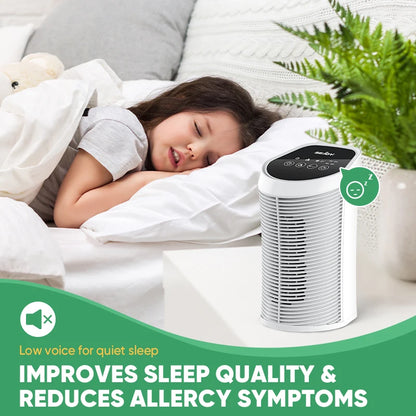 25W HEPA Air Purifiers, Smoke/Pollen/Hair/Smell, Bedroom, Portable, Sleep Mode
