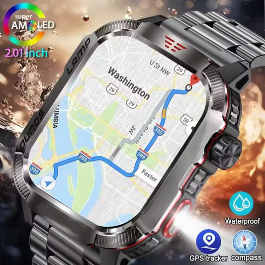 Outdoor Sport Smart Watch with Led Lighting, Men/Women, Fitness Track ECG+PGG