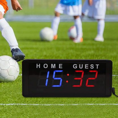 4-Digit, LED Electronic Score Keeper, Remote, Badminton/Volleyball/Baseball/Table Tennis