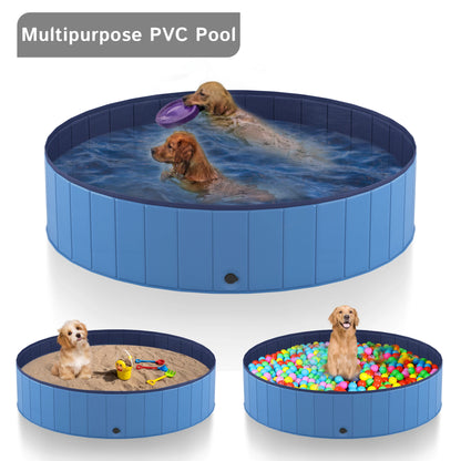 Portable Pet Pool, Foldable, Plastic, Anti-Slip