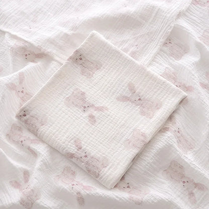 Newborn Baby Cotton Receiving Blanket, Summer Bedding, Throw Blanket