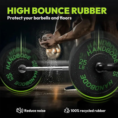 2-Inch Bumper Plates High Bounce, Weight Plate Set 45/100/160/190/260/300lb
