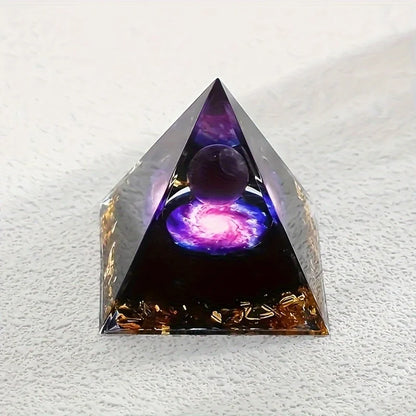 Relieve Stress, Attract Wealth, Our Homeopathic Amethyst Crystal Ball Pyramid, Raw Stone