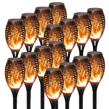 Solar Lights Outdoor LED 4/6/812Pcs Solar Torch Lights with Flickering Flame Waterproof