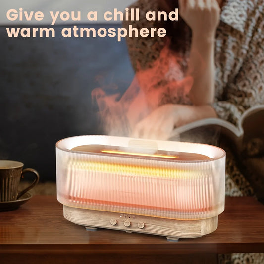 Air Humidifier, Small Size, Ultrasonic Cool Mist Maker, Aroma Diffuser Led Essential Oil Flame Lamp