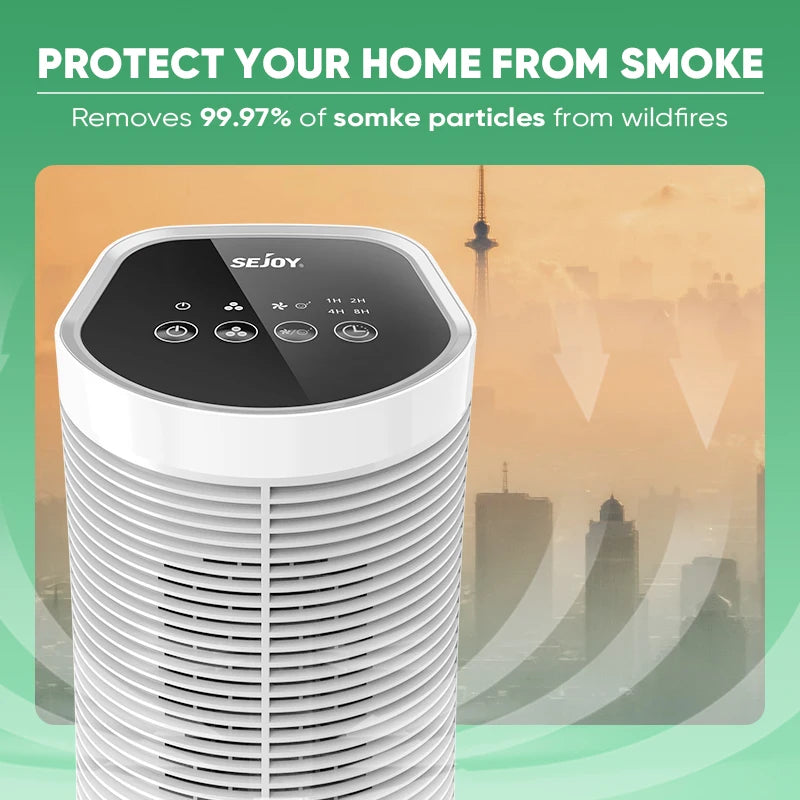 25W HEPA Air Purifiers, Smoke/Pollen/Hair/Smell, Bedroom, Portable, Sleep Mode
