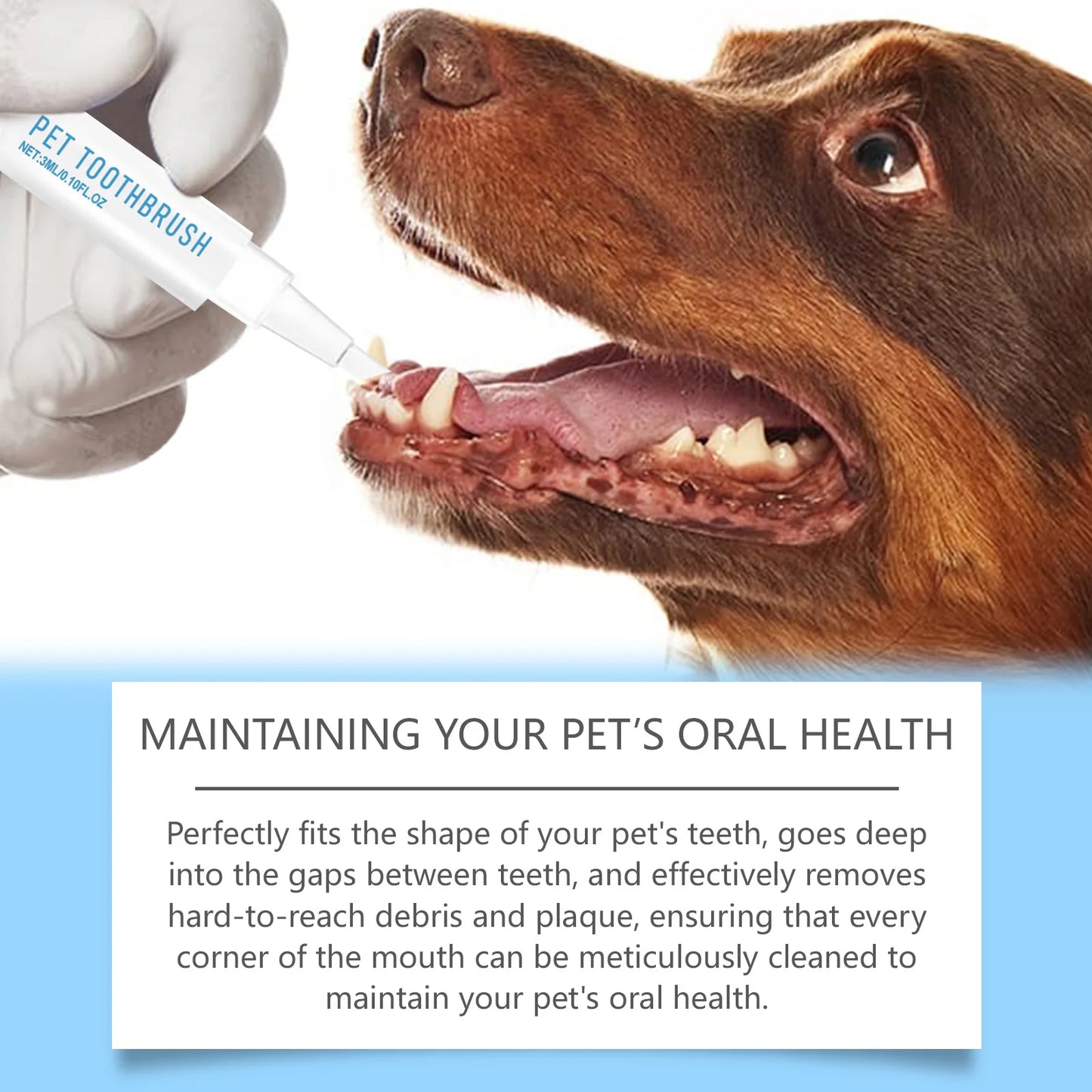 New Pet Toothbrush Gentle Care Fresh Breath Clean Oral Odor