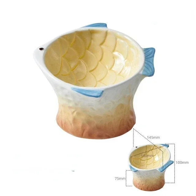 Pet Feeder/Water Ceramic Elevated Dishes Decorative