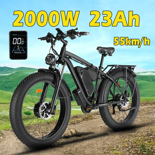 Electric Bicycle B1 2000W Dual Motor 48v 22.4ah Battery Adult 26 Inch Tire All terrain Hydraulic Brake