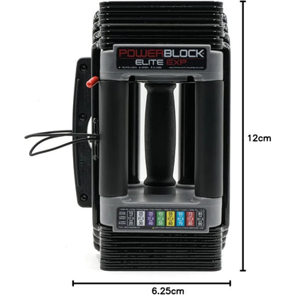 Elite EXP Adjustable Dumbbells, Sold in Pairs, Stage 1, 5-50 lb. Dumbbells, Durable Steel Build