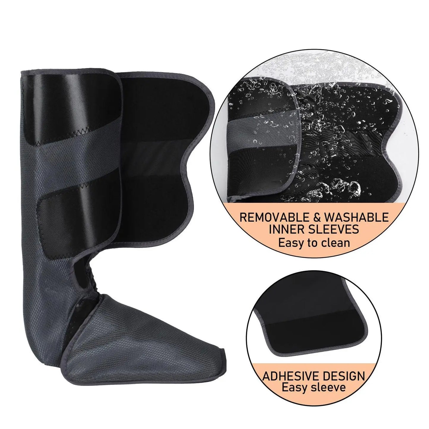 3- in-1 Leg Massager, Air Compression Boots, Breathable, Thermal Pressure