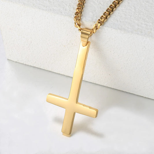 Cross Pendant Necklace For Men/Women, Gold/Silver/Black Color