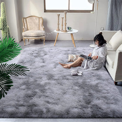Fluffy, Warm, Plush, Large Area Rug  for Living Room, Bedroom