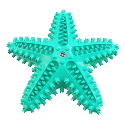 Starfish Squeaky Chew Toys,  Small-Large Dog, Indestructible Rubber, Teeth Cleaning