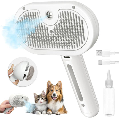 Pet Mist Humidifier Comb, Hair Remover, Cleaning Brush, Grooming Cat/Dog