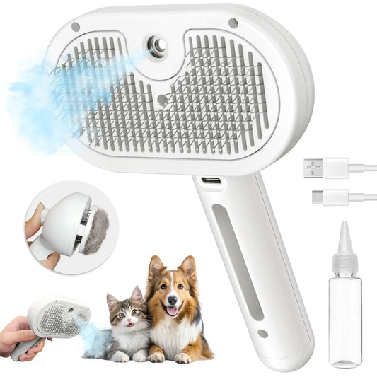 Pet Mist Humidifier Comb, Hair Remover, Cleaning Brush, Grooming Cat/Dog