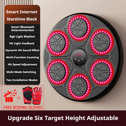 Music Boxing Machine. Smart Bluetooth, Wall Mounted, Target Punching Equipment