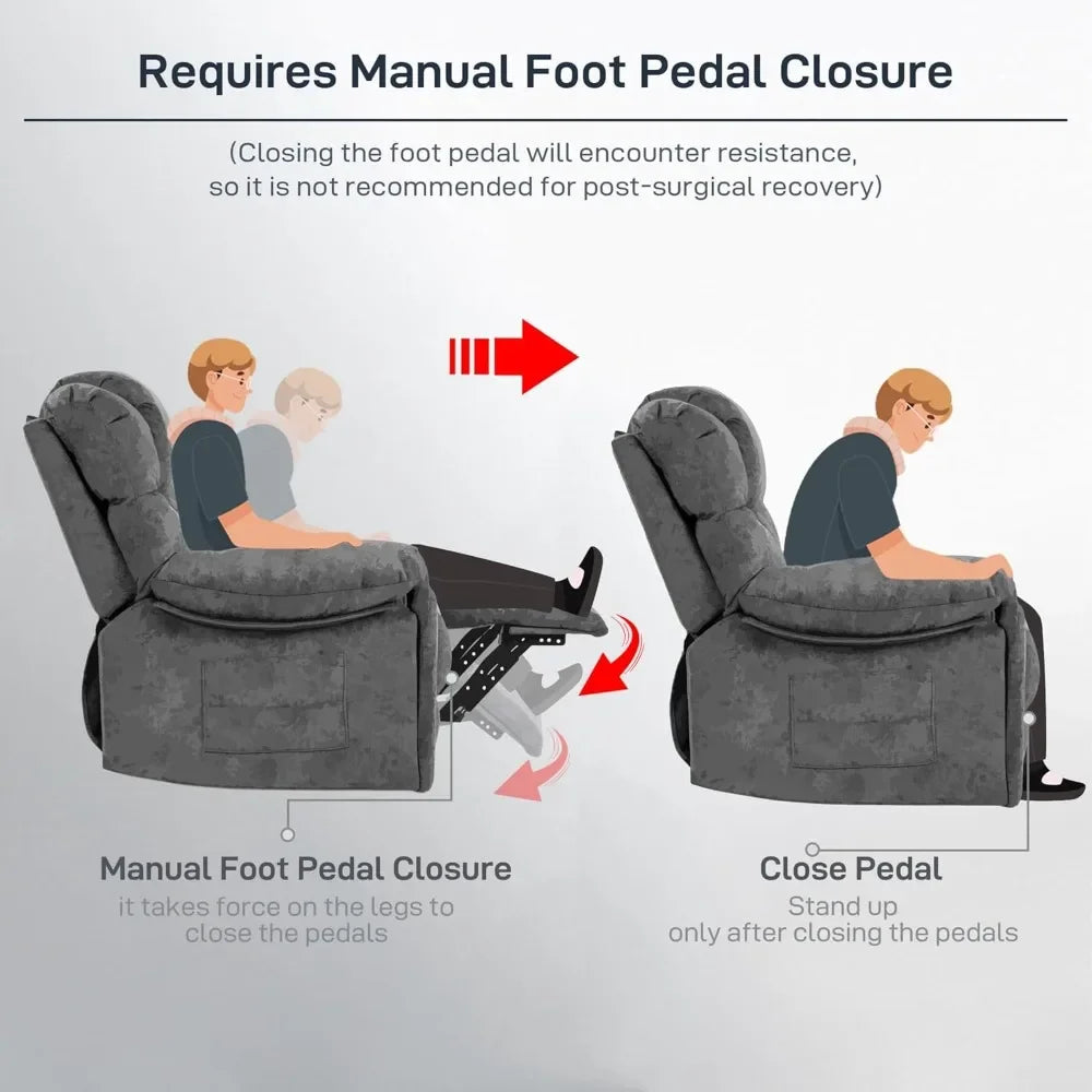 Gravity Recliner Chair Modern Ergonomic Lounge Single Sofa Seat