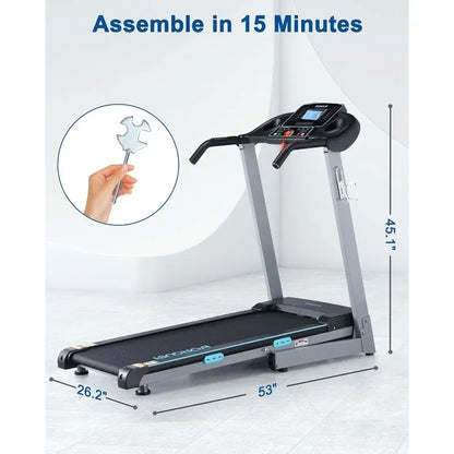 Electric Treadmill, Foldable, Auto Incline, 300 lb. Capacity