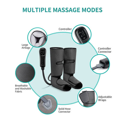 Air Pressure Massage, Blood Circulation, Relaxation Lymphatic Drainage, Calf, Foot
