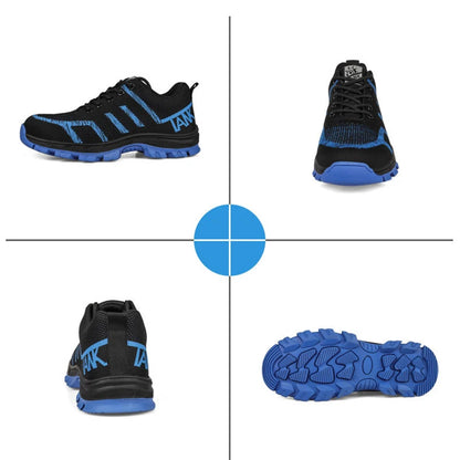Men's Knit Safety Shoes, Solid Soles, Breathable, Steel Toe, Anti-smash, Puncture-Proof Protective Shoes