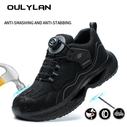 Men's Fashion Work Sneakers. Steel Toe, Safety Boots, Anti-smash, Puncture-Proof