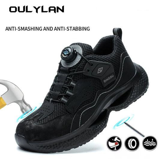 Men's Fashion Work Sneakers. Steel Toe, Safety Boots, Anti-smash, Puncture-Proof