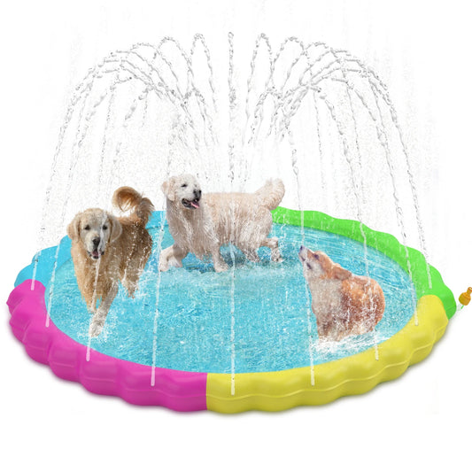 Non-Slip Sprinkler Pool for Pets