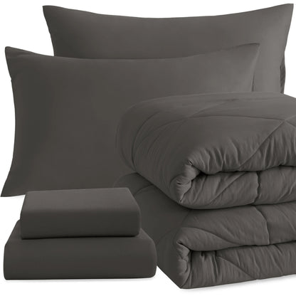 5 Piece Twin Bedding Comforter Set, Breathable Bed in a Bag, Includes Comforter, Fitted Sheet, Top Sheet and Pillowcases