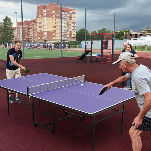 Table Tennis/Ping Pong Tables, 9 ft,  portable, Net 2 Table Tennis Paddles, 3 Balls
