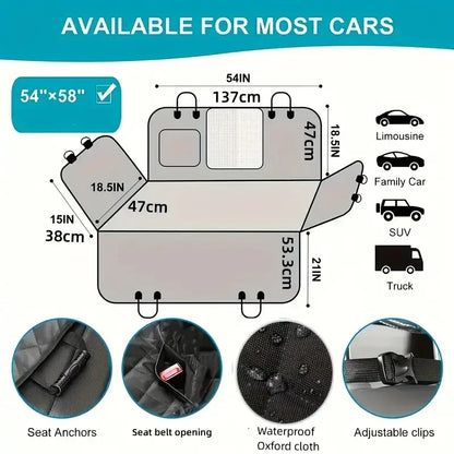 Pet Car Seat Cover, Waterproof, Nonslip, Durable