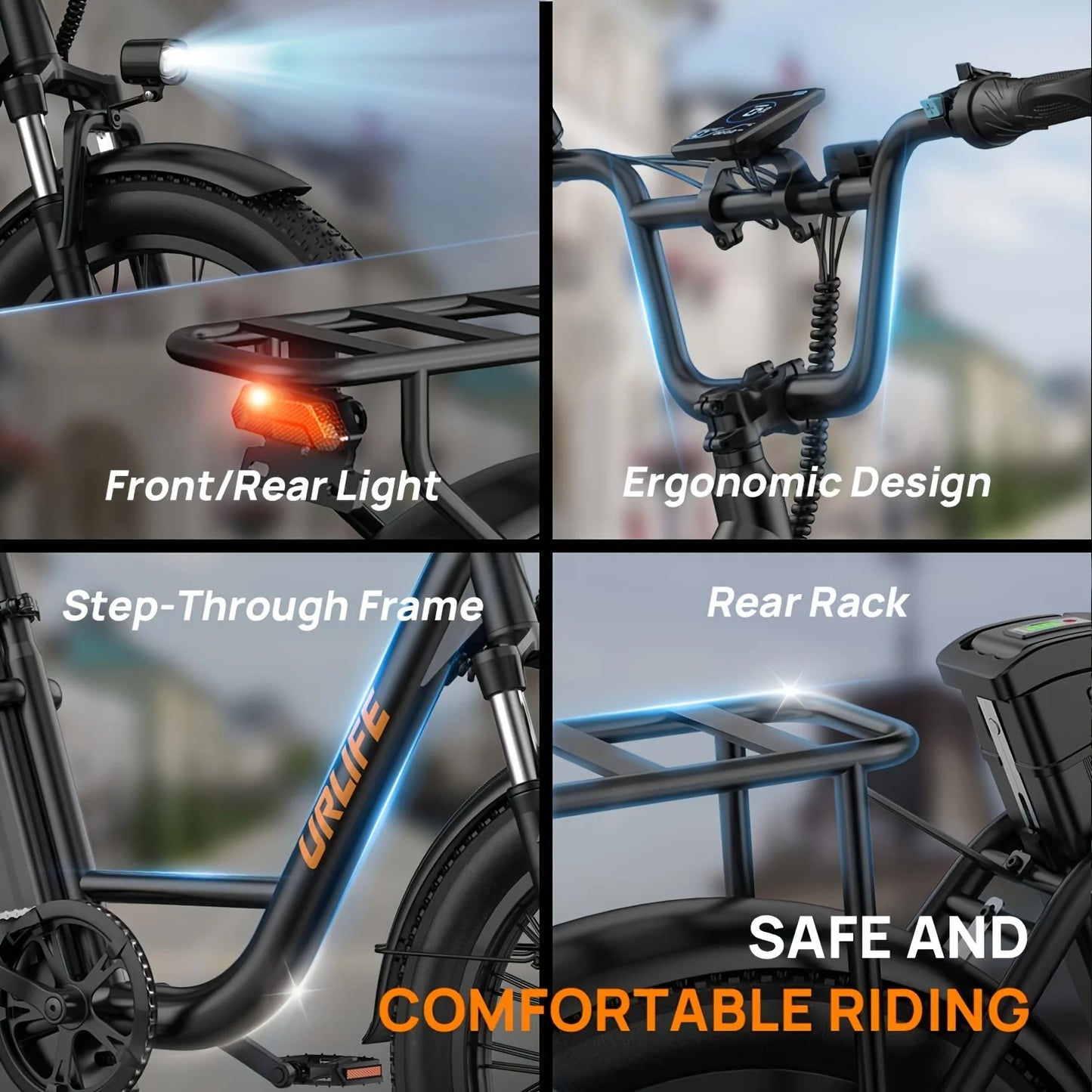 Electric Bike, 48V 13Ah Removable Battery, 20MPH, 20''X3" Fat Tire, 7-Speed, Dual Disc Brake