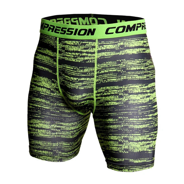 Compression Shorts Men 3D Print Camouflage Bodybuilding Tights Muscle Sport Elastic Running Shorts