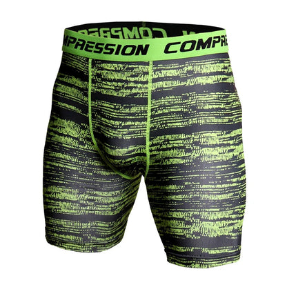 Compression Shorts Men 3D Print Camouflage Bodybuilding Tights Muscle Sport Elastic Running Shorts