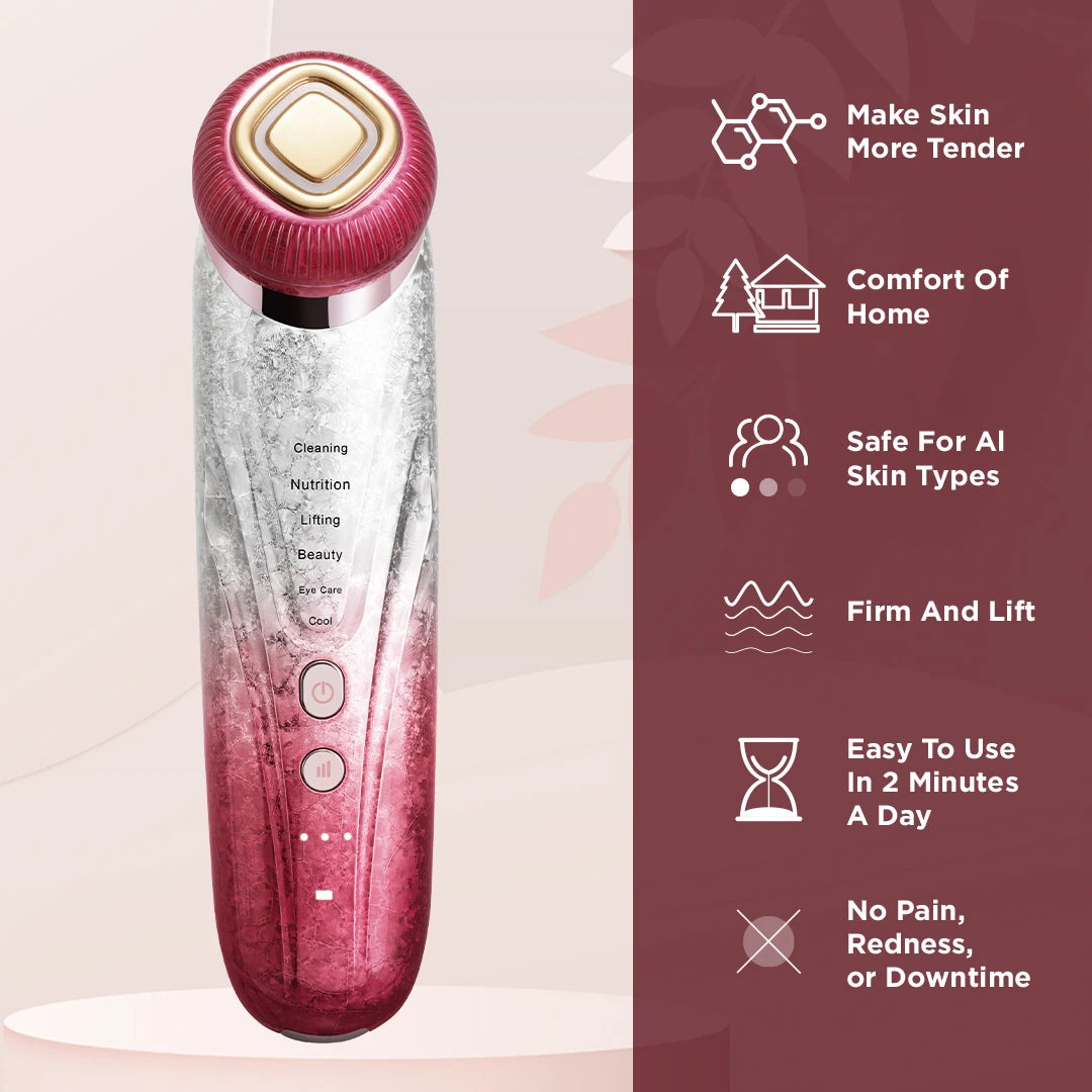 Facial Massager Skin Care Device, USB Rechargeable, Multifunctional For Women And Men