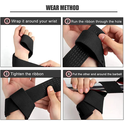 Weightlifting Wrist Straps, Adjustable, Non-slip, Support Grip Band