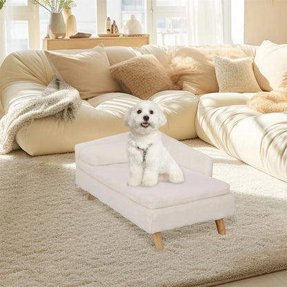 Nordic Elevated Pet Bed, Cozy Pad Waterproof, Sturdy Wood Legs