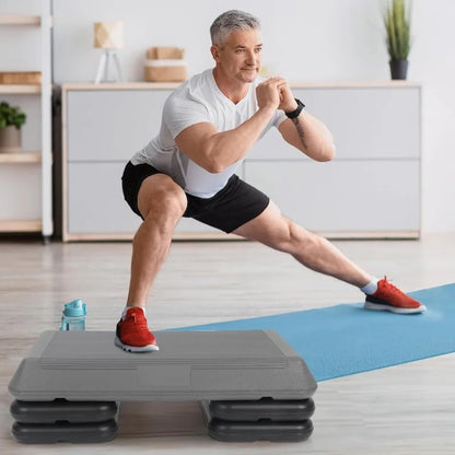28.5'' Exercise Step Platform, Aerobic Workout Step Up Box, 4 Stackable Risers,