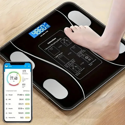 Smart Body Fat Scale, Wireless, LED Digital, Bathroom Weight Scale, Body Composition Analyzer